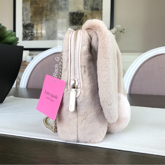 Kate Spade Bunbun Faux Fur 3D Bunny Rabbit Crossbody - Picture 4 of 12
